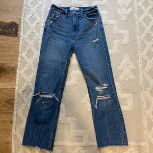 Abercrombie ankle straight ultra high rise jean